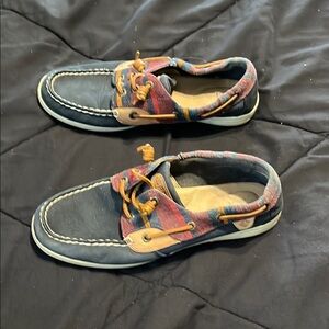 Men's Nautical Blue & Tan Boat Shoes